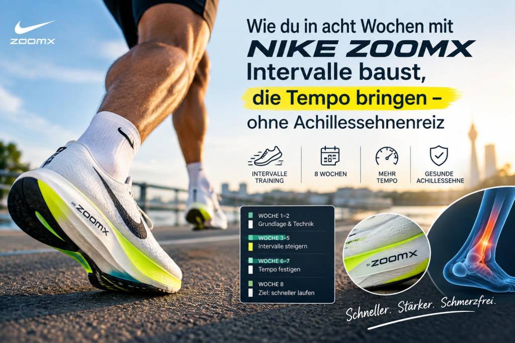 Wie du in acht wochen mit nike‑zoomx intervalle baust, die tempo bringen ohne achillessehnenreiz